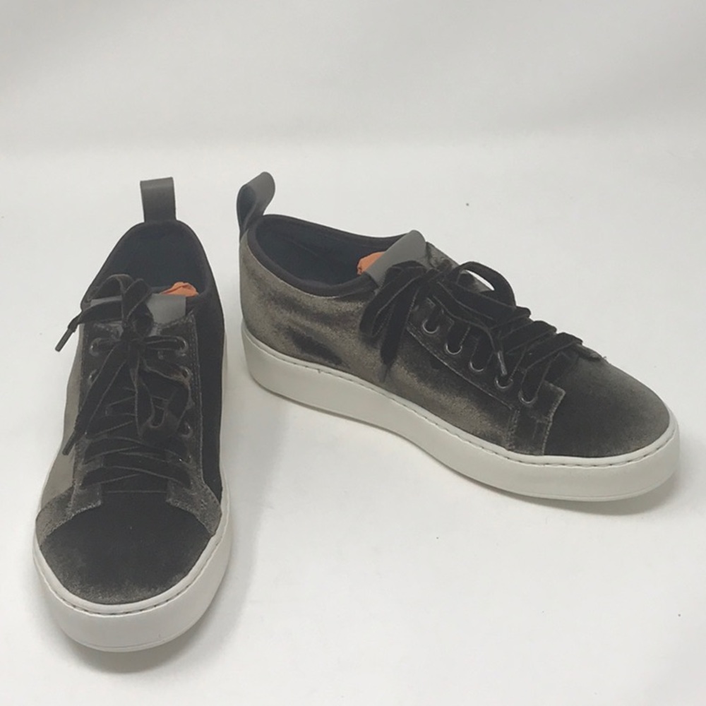 Santoni Velvet Low Top Sneakers NEW